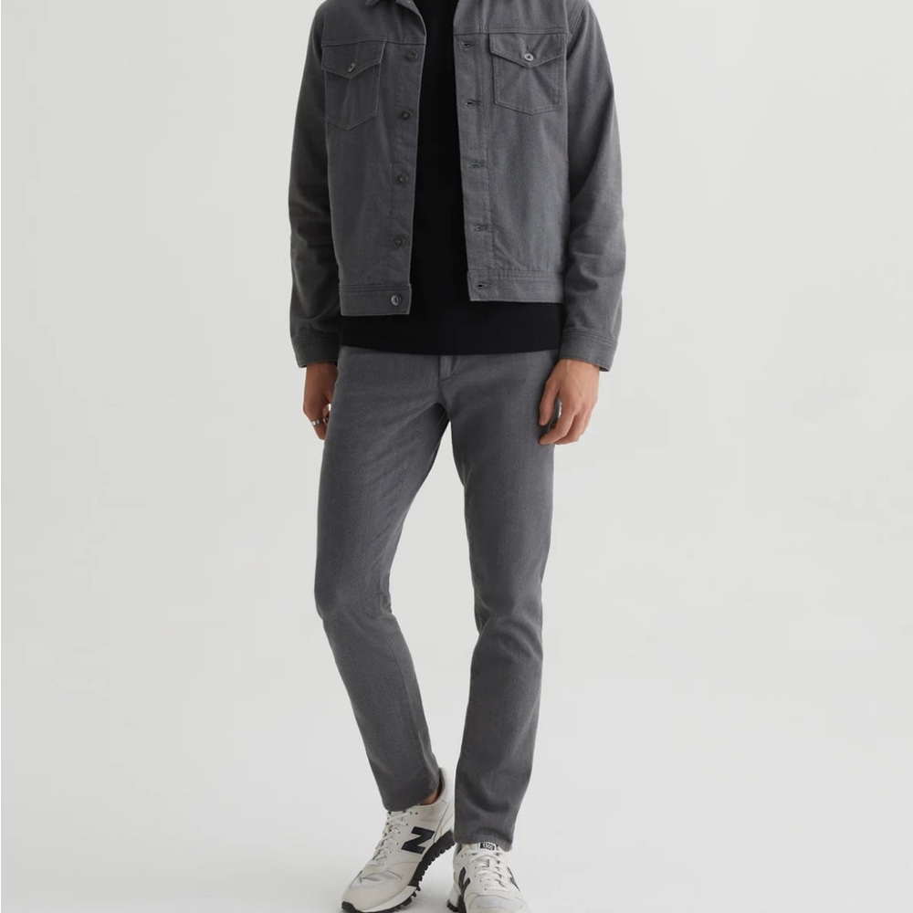 AG Adriano Goldschmied Men's Gray Straight Jeans